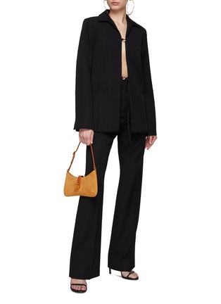 Figure View - Click To Enlarge - JACQUEMUS - Oversized Gold-Toned Buckle Blazer