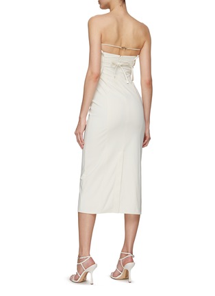 Back View - Click To Enlarge - JACQUEMUS - Strapless Midi Dress