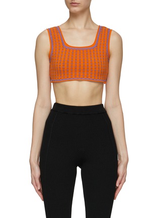 Main View - Click To Enlarge - JACQUEMUS - Dotted Stripe Sleeveless Cropped Top