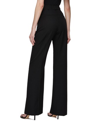Back View - Click To Enlarge - JACQUEMUS - Virgin Wool High Waist Wide Leg Pants