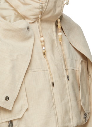  - JACQUEMUS - Drawstring Hood Crop Parka