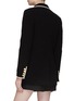 Back View - Click To Enlarge - VALENTINO GARAVANI - CONTRAST TRIM LONG TWEED BLAZER