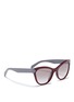 Figure View - Click To Enlarge - PRADA - Colourblock acetate cat eye sunglasses