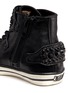 Detail View - Click To Enlarge - 90115 - 'Frog' stud leather toddler sneakers