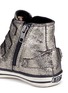 Detail View - Click To Enlarge - 90115 - 'Fanta' metallic leather toddler sneakers