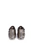 Back View - Click To Enlarge - 90115 - 'Fanta' metallic leather toddler sneakers