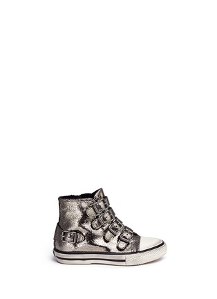 Main View - Click To Enlarge - 90115 - 'Fanta' metallic leather toddler sneakers