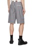 Back View - Click To Enlarge - KENZO - Elasticated Waist Logo Patch Plaid Cotton Shorts