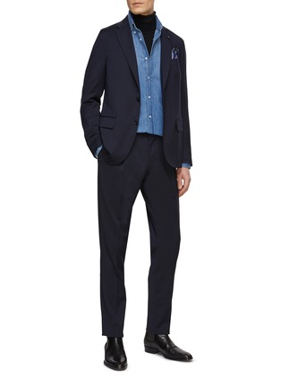 Figure View - Click To Enlarge - LARDINI - Single Breasted Notch Lapel Half Lined Supersoft Suit