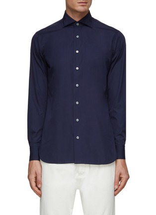 Main View - Click To Enlarge - LARDINI - Cotton Button Up Shirt