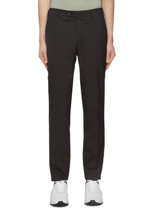 Main View - Click To Enlarge - LARDINI - Flat Front Elasticated Waist Pressed Crease Water Repellent Packable Pants