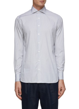 Main View - Click To Enlarge - LARDINI - Striped Cotton Shirt