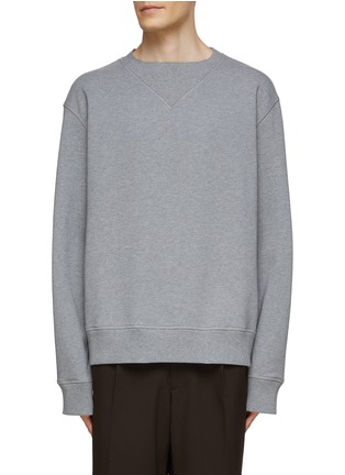 Main View - Click To Enlarge - MM6 MAISON MARGIELA - TRIANGLE RIBBED ELBOW PATCH SWEATSHIRT