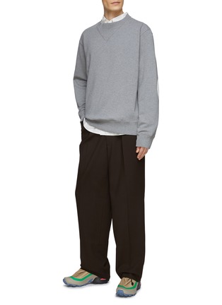Figure View - Click To Enlarge - MM6 MAISON MARGIELA - TRIANGLE RIBBED ELBOW PATCH SWEATSHIRT