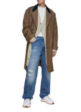 Figure View - Click To Enlarge - MM6 MAISON MARGIELA - Distressed Detail Whiskered Straight Leg Jeans