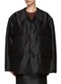 Main View - Click To Enlarge - MAISON MARGIELA - Single Breasted Flap Pocket Puffed Faille Jacket