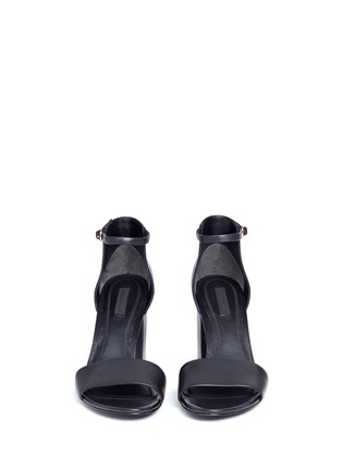 Front View - Click To Enlarge - ALEXANDER WANG - 'Abby' cutout heel leather sandals