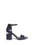 Main View - Click To Enlarge - ALEXANDER WANG - 'Abby' cutout heel leather sandals