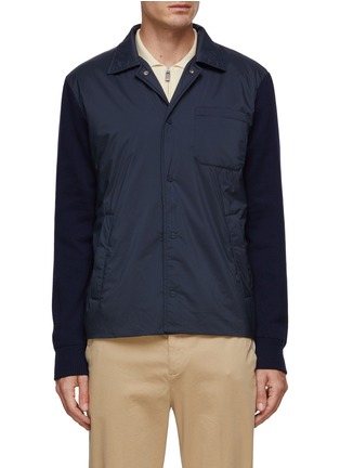 Main View - Click To Enlarge - HERNO - Button Front Light Padded Knit Sleeve Jacket