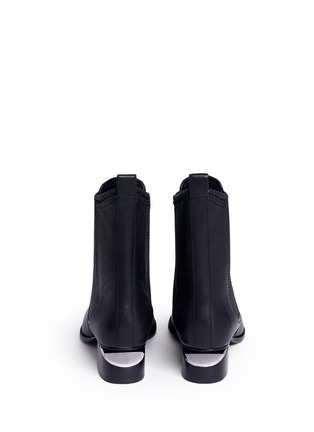 Back View - Click To Enlarge - ALEXANDER WANG - 'Anouck' cutout heel leather Chelsea boots