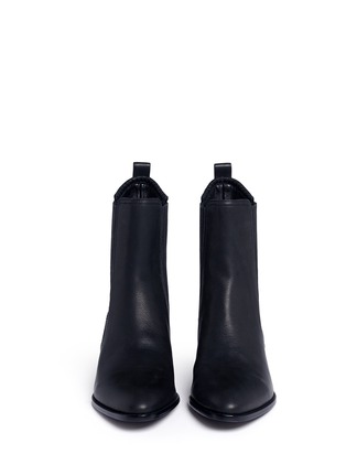 Front View - Click To Enlarge - ALEXANDER WANG - 'Anouck' cutout heel leather Chelsea boots