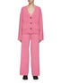 Main View - Click To Enlarge - LISA YANG - ‘DANNI’ CASHMERE V-NECK PATCH POCKET CARDIGAN AND TROUSERS SET