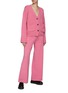 Figure View - Click To Enlarge - LISA YANG - ‘DANNI’ CASHMERE V-NECK PATCH POCKET CARDIGAN AND TROUSERS SET