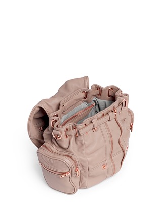 Detail View - Click To Enlarge - ALEXANDER WANG - Mini Marti' washed leather three-way backpack