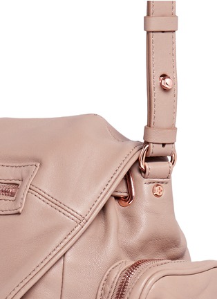 Detail View - Click To Enlarge - ALEXANDER WANG - Mini Marti' washed leather three-way backpack