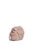 Front View - Click To Enlarge - ALEXANDER WANG - Mini Marti' washed leather three-way backpack