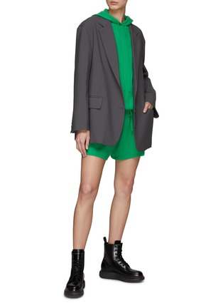 Figure View - Click To Enlarge - LISA YANG - ‘LUALLA’ CASHMERE HOODIE AND ‘GIO’ CASHMERE SHORTS SET