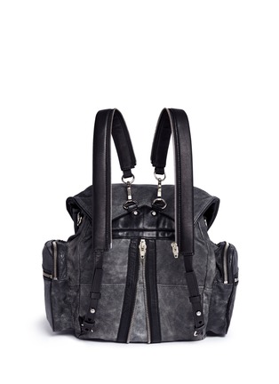Back View - Click To Enlarge - ALEXANDER WANG - 'Marti' crackled lambskin leather three-way backpack
