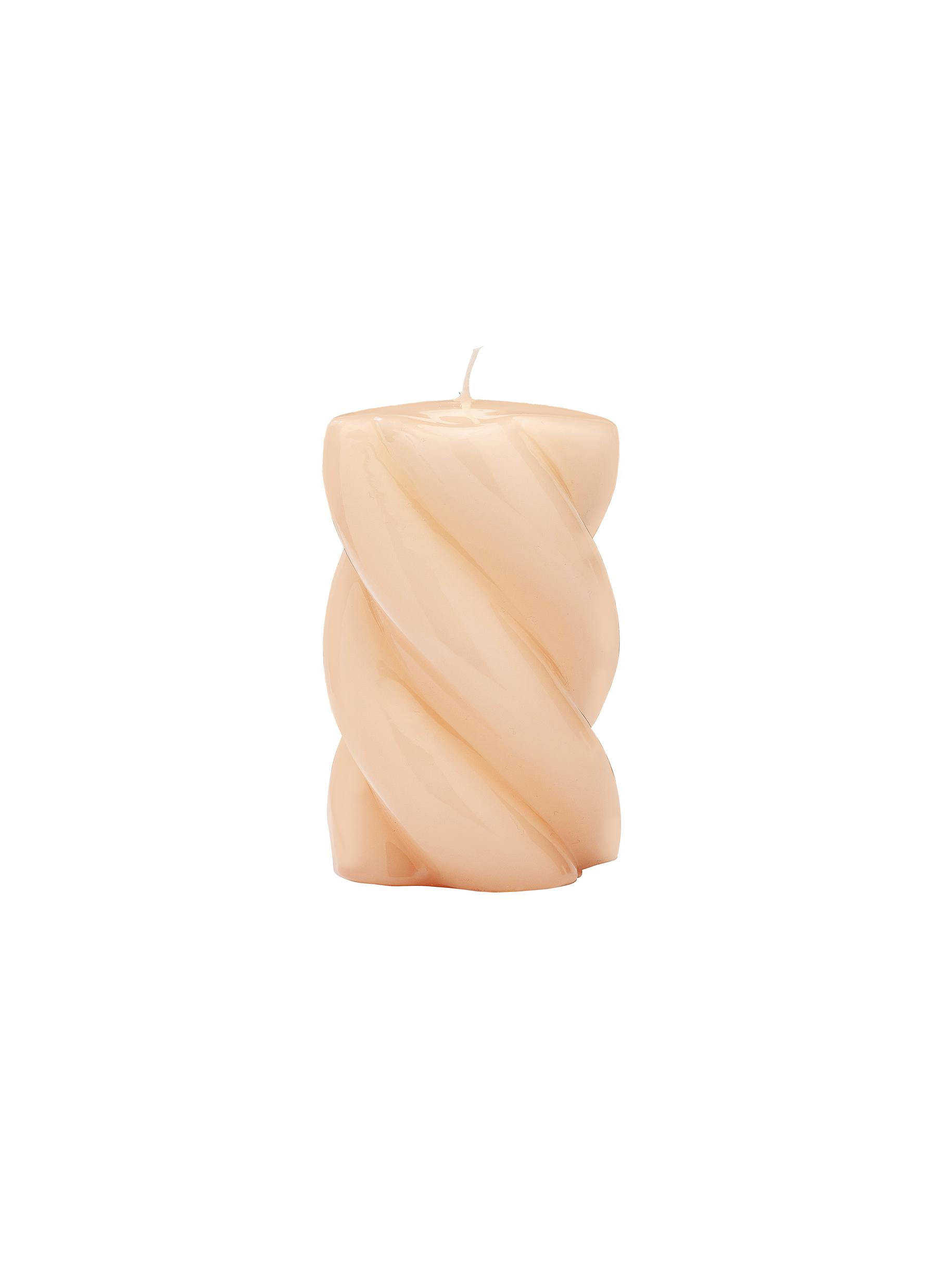 Anna + Nina Blunt Twisted Short Candle - Nude