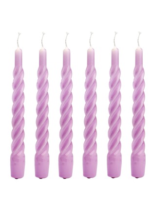 Main View - Click To Enlarge - ANNA + NINA - Twisted Candle 6-Piece Set — Lilac