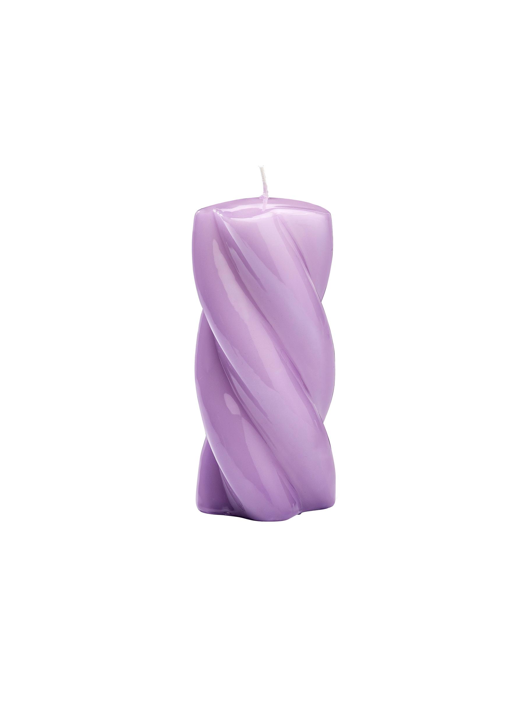 Anna + Nina Blunt Twisted Long Candle - Lilac