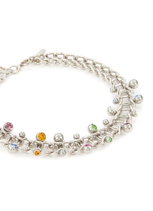 Detail View - Click To Enlarge - JUSTINE CLENQUET - ‘MINDY’ PALLADIUM PLATED CRYSTAL BRACELET