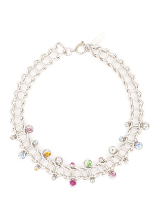 Main View - Click To Enlarge - JUSTINE CLENQUET - ‘MINDY’ PALLADIUM PLATED CRYSTAL BRACELET