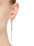 Front View - Click To Enlarge - JUSTINE CLENQUET - ‘GORDON’ PALLADIUM PLATED IMBALANCED DROP EARRINGS