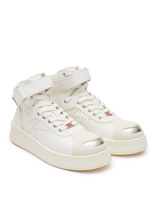 Detail View - Click To Enlarge - KENZO - ‘Hoops’ High Top Lace Up Sneakers