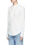 Front View - Click To Enlarge - HELMUT LANG - Cutout knotted back jacquard shirt