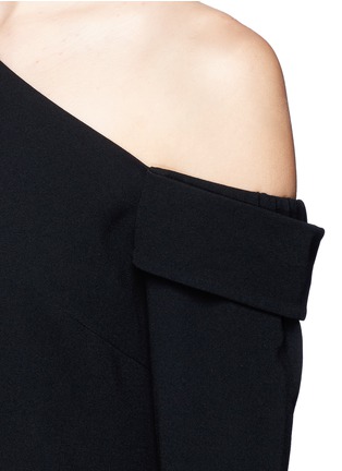Detail View - Click To Enlarge - TIBI - One-shoulder wide leg jumpsuit