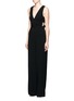 Front View - Click To Enlarge - TIBI - Cross back crepe jumpsuit
