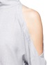 Detail View - Click To Enlarge - TIBI - 'Winston' cutout shoulder flannel top