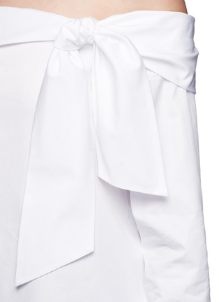 Detail View - Click To Enlarge - TIBI - Luxe Tuxedo' off-shoulder bow top