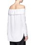 Back View - Click To Enlarge - TIBI - Luxe Tuxedo' off-shoulder bow top