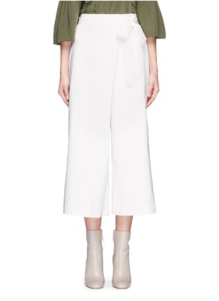 Main View - Click To Enlarge - TIBI - 'Agathe' sash tie pleated culottes