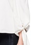 Detail View - Click To Enlarge - TIBI - 'Agathe' buckle sleeve off-shoulder top