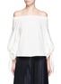 Main View - Click To Enlarge - TIBI - 'Agathe' buckle sleeve off-shoulder top