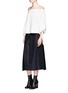 Figure View - Click To Enlarge - TIBI - 'Agathe' buckle sleeve off-shoulder top