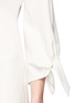 Detail View - Click To Enlarge - TIBI - Tie sleeve mock neck dress